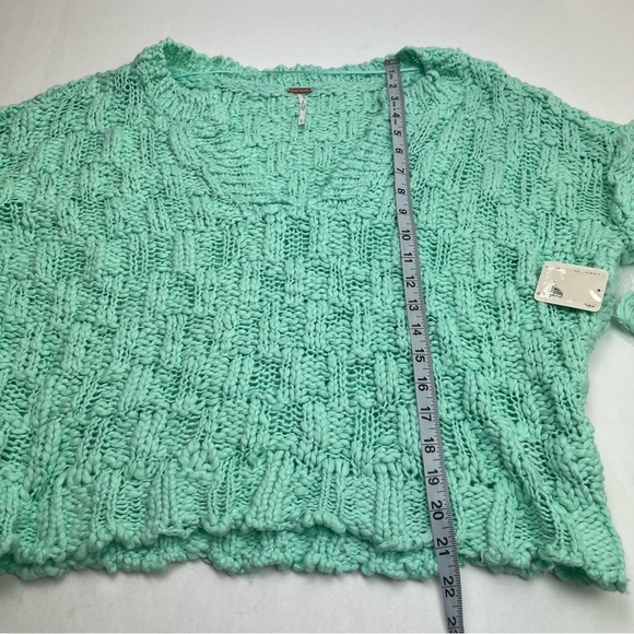 Free People Josephine Pullover Frozen Melon Sweater Green Womens Size Small NEW - Picture 11 of 13